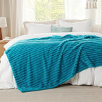 Bedsure GentleSoft Teal Fleece Blanket - Image 2