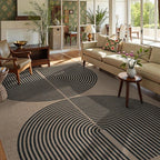 Lahome Enfys Modern Rainbow Easy Jute 9x12 Rug, Large Outdoor Patio Rug by Lahome