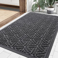 Smiry Front Door Mat Outside Entrance, Heavy Duty Sturdy Natural Rubber Doormat by Smiry