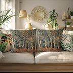 Rustic Autumn Forest Pillow Covers 18x18 Set of 2, Fall Home Room Decor - Image 4