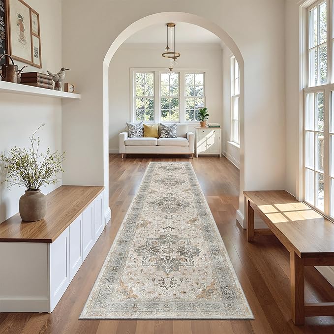 Madane Hallway Runner Rug 2x12, Long Washable Runner Rugs 12ft - Image 4