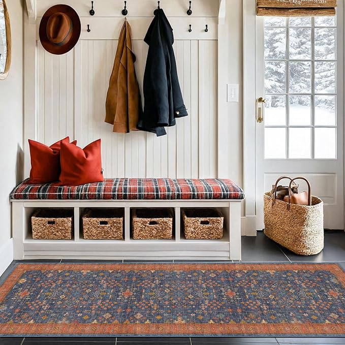 Hazo Haus Navy Blue Runner Rug 2x6 - Image 6