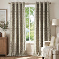 jinchan Sage Green Damask Curtains 96 Inch Room Darkening Grommet 2 Panels