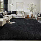 Ophanie Black Area Rugs for Bedroom Living Room, 4x6 Fluffy Fuzzy Shag Shaggy by Ophanie