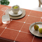 Softalker Fall Linen Rectangle Tablecloth with Tassel, 55 x 120 Inch