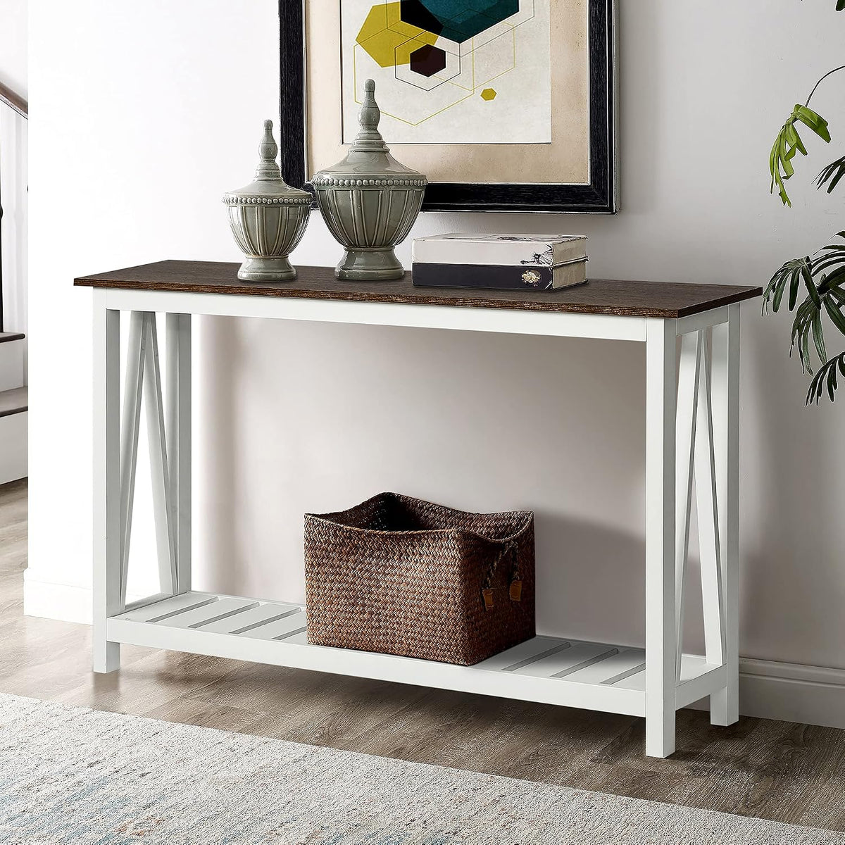 ChooChoo Farmhouse Console Table, Narrow Sofa Table for Entryway, 40 Inch