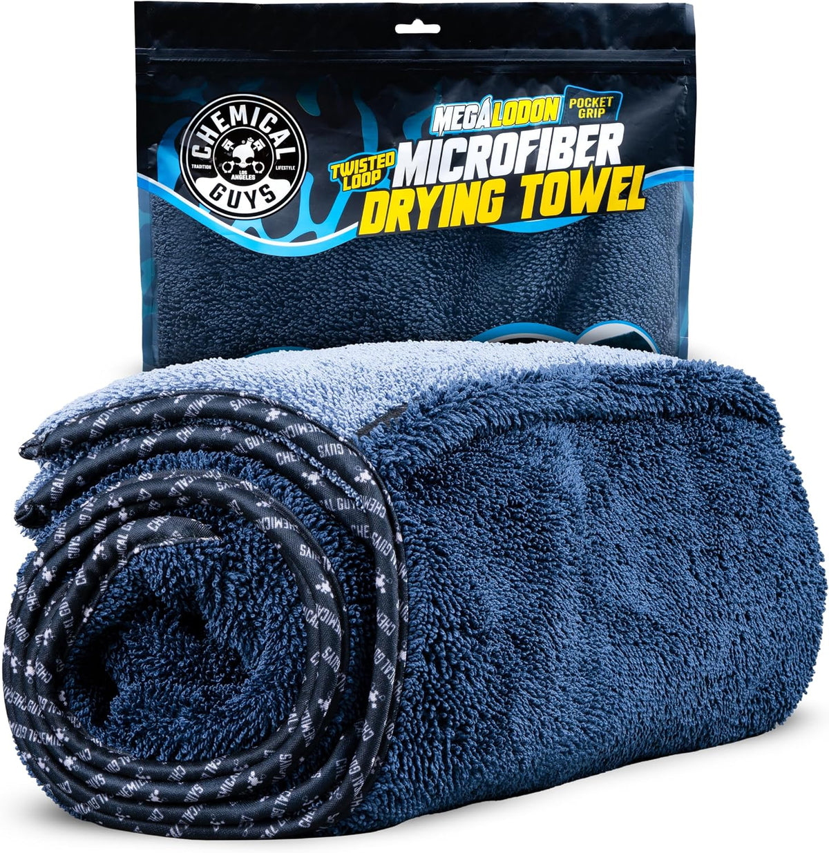 Chemical Guys, Megalodon Twisted Loop Microfiber Drying Towel, 24 x 36 in