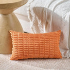 Fancy Homi Set of 4 Burnt Orange Fall Long Lumbar Rectangle Decorative Throw - Image 2