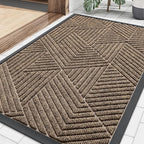 Smiry Front Door Mat Outside Entrance, Heavy Duty Sturdy Natural Rubber Doormat by Smiry