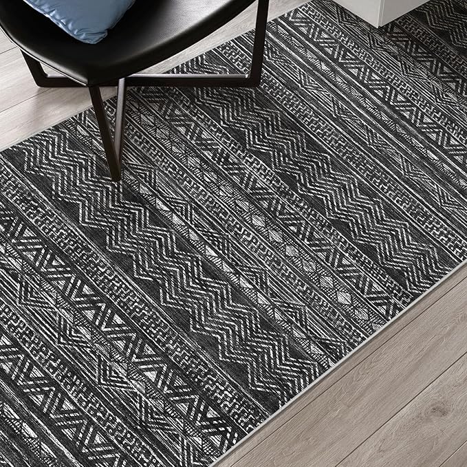 2x4 Washable Entryway Runner Rug: Moroccan Small Area Rug Soft Non Slip Door Mat - Image 7