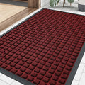 Smiry Front Door Mat Outside Entrance, Heavy Duty Natural Rubber Doormat by Smiry