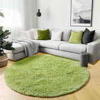 ONASAR Grass Green Round Area Rug 4ft, Soft Bedroom Circle Rugs Floor Mat - Image 4