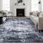 10x14 Area Rug Living Room Rug: Washable Modern Abstract Soft Thin Rug Indoor by FXRHLP