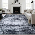 8x10 Area Rug Living Room Rug: Washable Modern Abstract Soft Thin Rug Indoor by FXRHLP