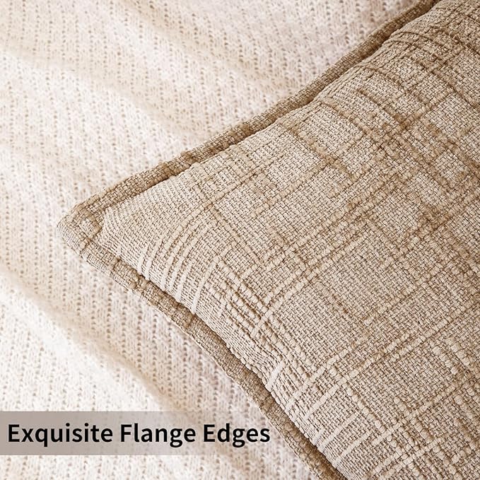 HPUK Fall Chenille Soft Throw Pillow Covers 18x18 Set of 2, Accent Cushion - Image 2