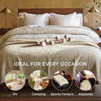 Bedsure 100% Cotton Muslin Blanket King Size - Image 4