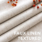 H.VERSAILTEX Blackout Curtains, Linen Curtains 108 inches Long 100% Black Out - Image 4