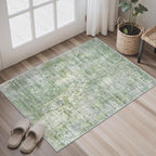 2x3 Abstract Washable Rugs for Kitchen, Powder Room Small Area Rug Non-Slip by Soalmost