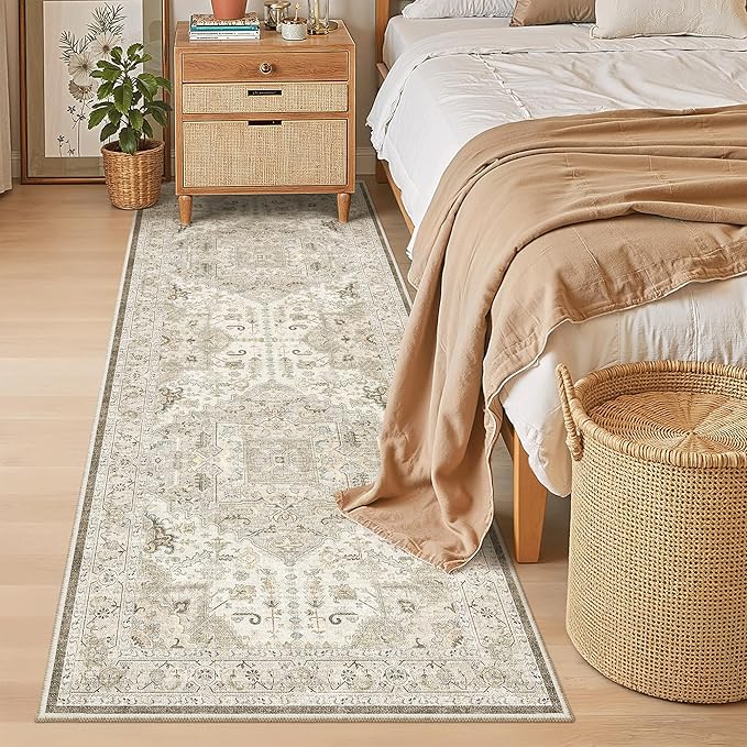 Madane Hallway Runner 3x8, Kitchen Rugs Washable Entryway Rug Vintage Kitchen - Image 4