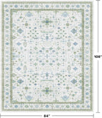 Hazo Haus Cream Oushak 7x9 Bedroom Rug - Image 2