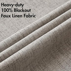 MIULEE 100% Blackout Linen Textured Curtains - Image 5