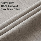 MIULEE 100% Blackout Linen Textured Curtains - Image 5
