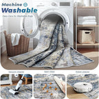 pmtsns Area Rugs 5x7 for Living Room: Washable Rug Modern Abstract Neutral Soft - Image 3