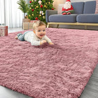 OLANLY Area Rugs for Living Room Bedroom, Machine Washable 4x5.9 ft Soft Fluffy by OLANLY