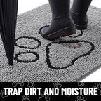 Smiry Dog Door Mat for Muddy Paws, Absorbent Dirt Trapper Non Slip Quick Dry - Image 2