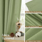 LAMIT Sage Green Linen Curtains 72 inches Long - Image 7
