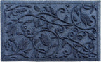Boho Blue Floral Leaves Outdoor Indoor Entrance Doormats, Absorbent Durable - Image 9