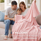 Bedsure GentleSoft Coral Pink Fleece King Blanket - Image 2