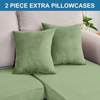 Couch Cover 4-Piece Elastic Velvet Couch Cushion Covers & Chaise Slipcovers - Image 8
