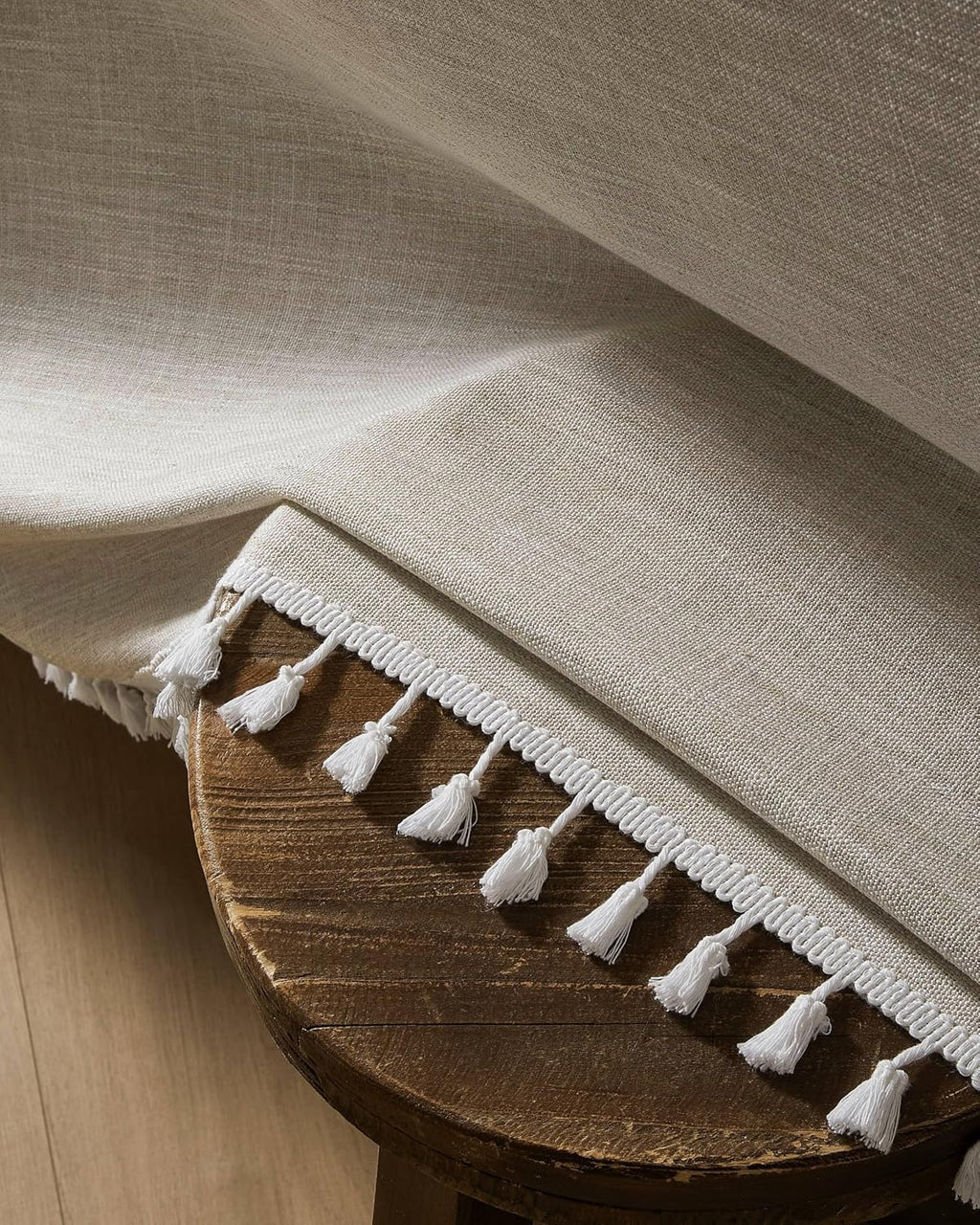 ZeeMart Contrast Linen Rectangle Table Cloth 60x120 Inch Brown