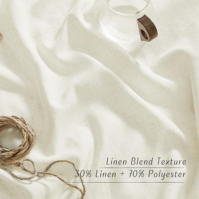 NICETOWN Off White Curtains Linen Blend - Image 4