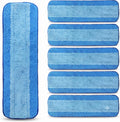 AmaVins 6 Pack Microfiber Cleaning Pads, Reusable Microfiber Mop Pads for 18 Inch Mop, Hardwood Floor Replacement Cleaning Mop Pads, Machine Washes