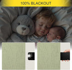 Pitalk Light Sage Green Black Out Curtains 63 Inch Long 2 Panel Set Back Tab - Image 4