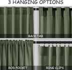 Extended Curtain Olive Green Linen Sheer Curtains - Image 2