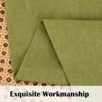 FRAMICS Farmhouse Valance Curtains, Boho Cotton Linen Kitchen Valance, Fresh Green Rustic Button Window Valances for Kitchen Bathroom, Rod Pocket Valances for Windows, Fresh Green, 52 x 18 Inch