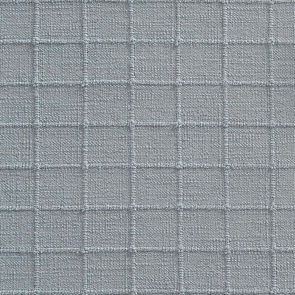 ZeeMart Artisanal Grid Decorative Linen Placemats Set of 6, Chambray