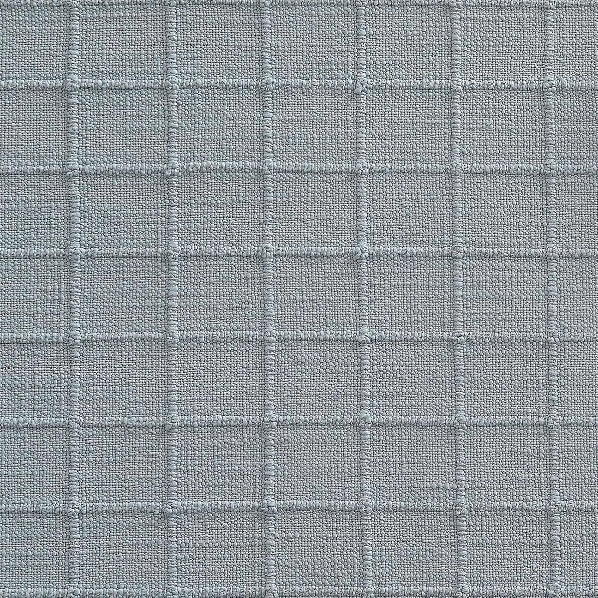 ZeeMart Artisanal Grid Decorative Linen Placemats Set of 6, Chambray