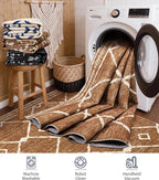 YIHOUSE Western Rugs for Living Room, 8x10 Moroccan Area Rug, Aztec Burnt - Image 6