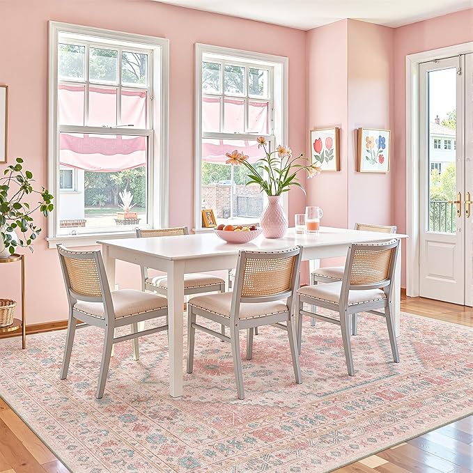 zesthome 6x9 Washable Rugs for Baby Girl, Super Soft Pink Rugs for Nursery Room - Image 9