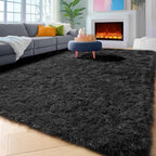 ONASAR Black 6x9 Area Rugs for Living Room Bedroom, Large Fluffy Soft Plush - Image 5