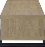 Coaster Dinard 47-Inch Rectangular Coffee Table with Storage, Latte 723688