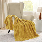 Bedsure GentleSoft Yellow Throw Blanket - Image 2