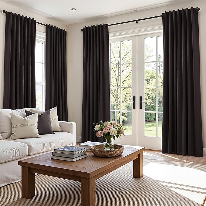 Guken 100% Blackout Curtains 84 Inch Length 2 Panels Set - Image 8