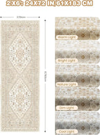 Runner Rug 2x6, Ultra-Thin Entryway Rug Non Slip Washable Rugs - Image 2