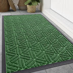 Smiry Front Door Mat Outside Entrance, Heavy Duty Sturdy Natural Rubber Doormat by Smiry