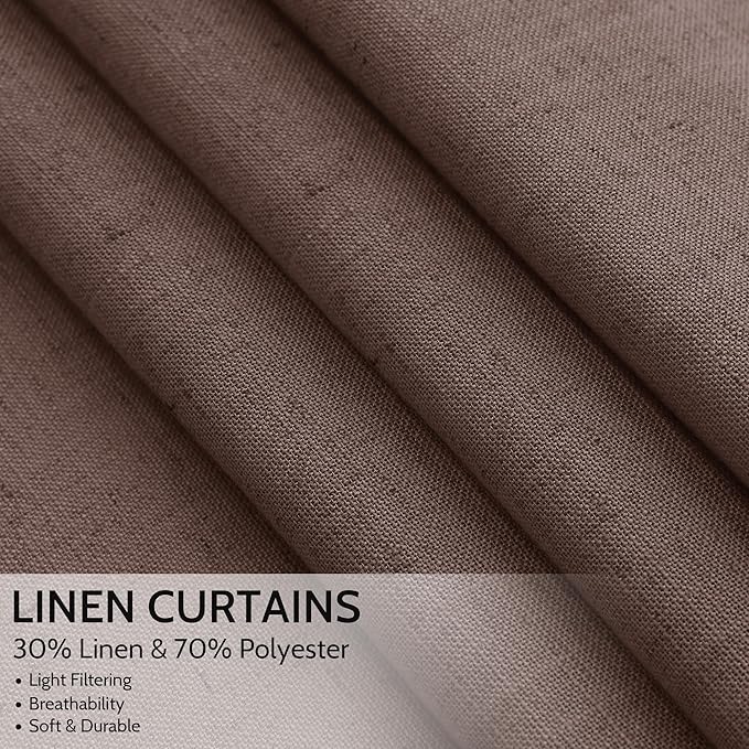Cappuccino Curtains 63 Inches Long 2 Panel Sets - Image 2
